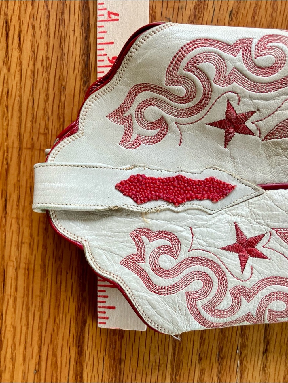 Red Lucchese 1883 Stingray Cowboy boots 9 B - Picture 15 of 16